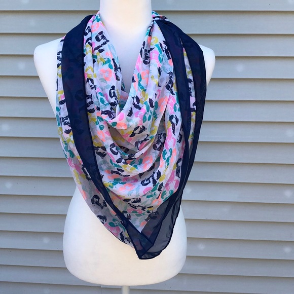 Lobster multicolored print scarf - Picture 1 of 3
